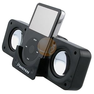 BLACK Portable Docking Station Speaker for iPOD NANO