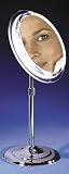 Best Price Makeup Mirror with Pedestal in Chrome Magnification: 5X