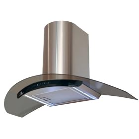 Premier Range Truly Curved 90cm Stainless Steel Cooker Hood H76.9S
