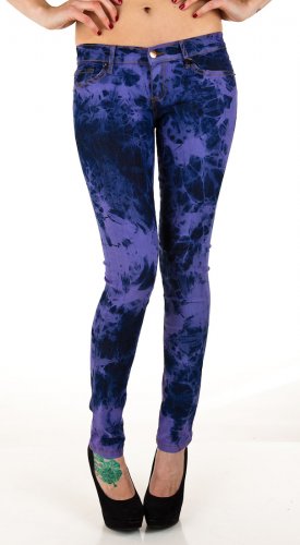 Truck Jeans Be Wild Skinny Jeans - Purple Tie Dye product image