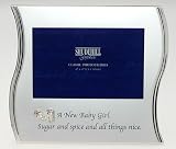 Silver Colour   A New Baby Girl   Photo Frame Birth or Christening Gift