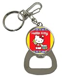 Bottle Opener Key Chain of Hello Kitty with Bird and Gold Fish