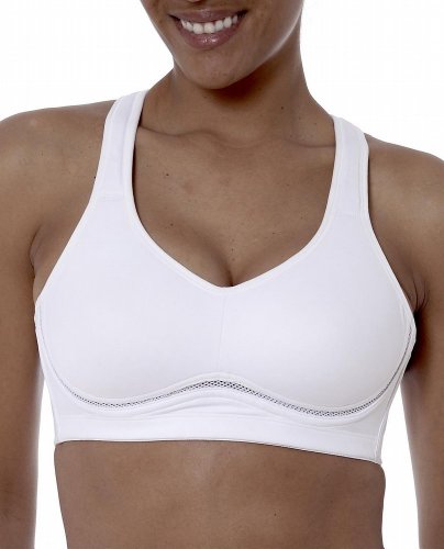 Danskin Women's Aerosilver Flex Bra,White,34B