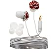 Nemo Digital NF65586-ERE Enamel Flower Earbud (Red with White Wires)