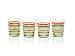 Fiesta Multi-Color Stripe Glassware, 15-Ounce Tapered DOF (Double Old Fashion), Set of 4
