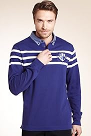 Blue Harbour Pure Cotton Long Sleeve Striped Top