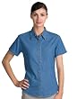 Ladies Short Sleeve Denim Shirt