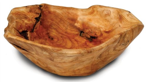 Enrico 2230 RootWorks Large Flat Cut Bowl in Hand, Carved Chinese Fir On Sale