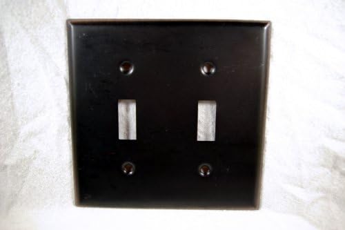 Oil Rubbed Bronze Double Light Switch Wall Cover Pate
