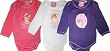 Girls Strawberry Shortcake 3 White Longsleeve Baby Bodysuits 12 Months