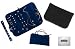 Anti-Tarnish Jewelry Organizer (Black) with Removable Ring Stub, Earring Pad, Inner Bracelet Pouch, Secure-Snap Loop for Necklaces & Large Pocket for Loop Earrings + DB Roth 100% Cotton Flannel All-in-one Jewelry Cleaning Cloth