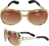Elvis Signature Glasses Gold Adult