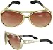 Elvis Signature Glasses Gold Adult