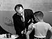 Dr. Jonas Salk Inoculating a Young Boy W. His New Polio Vaccine Premium Photographic ...