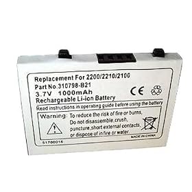 Click here to buy 1000mAh High Capacity Internal Li-Ion HP Compaq iPaq 2100 22xx Rechargeable PDA Battery... by Osprey-Talon.