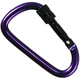 KH アルミカラビナ 8mm D環付  パープル 85A-4