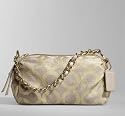 AUTHENTIC COACH PARKER GOLD LINEN LUREX OP ART SHOULDER ZIP 13436