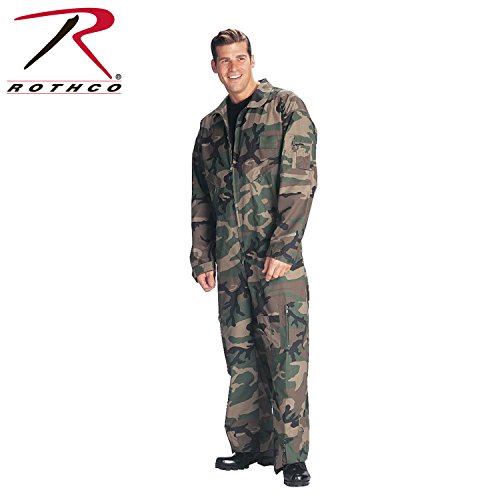 Rothco Flight Coverall, Woodland Camo, Small