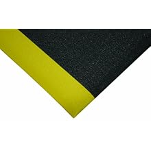 Wearwell PVC 427 SoftStep Light Duty Anti-Fatigue Mat, for Dry Areas, Black / Yellow