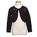 Bonnie Jean Girls 2-6X Sweater with Ribbon Flowers And Decorative Beads, Black, 6