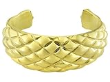 18KT ART FORMED DIAMOND SHAPE DESIGN CUFF BRACELET MADE IN ITALY
