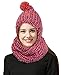 Women Winter Fashion Knit Crochet Hooded Infinity Scarf