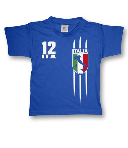 Luckja Kinder T-Shirt WM 2014 Italien Trikot Fanshirt Größe 122-128