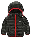 (トヨベイ)Toyobuy ベビー 子供 中綿 コート アウター キッズ ブルゾン 女の子 ジャケット フード付き 男の子 黒 130