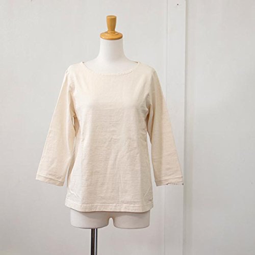 (ダナファヌル) DANA FANEUIL ムラ糸シリーズ　重ね着できるボートネック７分袖カットソー