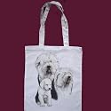 Old English Sheepdog Print Shoulder Tote Bag