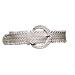 WHITE VIBRANT WIDE WEAVE BRAIDED CINCH WAIST BELT