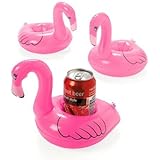 Inflatable pink flamingo coasters (1 dz)