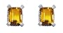 10k White Gold Citrine Earrings