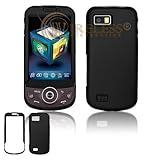 Black Rubber Feel Snap-On Cover Hard Case Cell Phone Protector for Samsung  ....