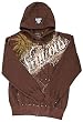 Virtue Virtuous Men's Hooded Zip Sweatshirt - Chocolate