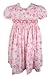Rare Editions Infant Toddler Girls New Smocked Pink Victorian Flower Print Dress