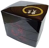 尾崎商店 『重箱』 三段重 別甲塗 月うさぎ 19.5×19.5×16.5cm