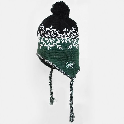 Reebok New York Jets Women's Tassle Knit Hat with Pom One Size Fits All