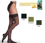 Juzo Attractive OTC Sheer THIGH High 15-20 Moderate Compression Lace Band XXL Black