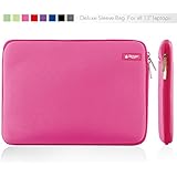 iBenzer - Deluxe Laptop Sleeve Bag Cover Case For all 13-inch laptop computers - Macbook Pro 13'' / Macbook Air 13''/ Macbook Pro retina display 13'' (Pink BH-MP13PK)