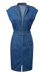 Sexy Gathered Slit Knee Length Sleeveless Denim Sheath Spring Summer General Print Bodycon Dress/Party Dress 