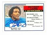 Billy Sims Autographed/Hand Signed Football Card (Detroit Lions) 1983 Topps #58