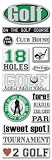 Creative Imaginations Art Warehouse Sportz Embellishments/Mini Epoxy Stickers, Golf