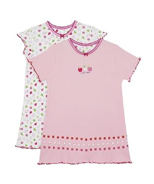 BabyEarth : Apples and pears short-sleeve nighties - 2pk 2-3years : Baby & Toddler > Clothing > Baby Girl 1-3 Years