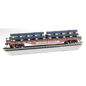Bachmann Trains Western Maryland Flat Car with Steel Load