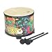 Remo Kids Percussion, Floor Tom, 10" Diameter with Mallet, Rain Forest Fabric