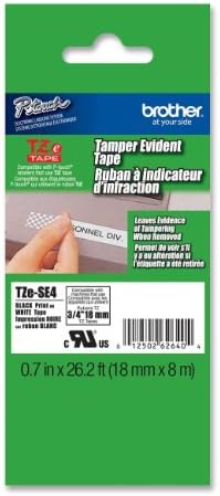 Brothr - Brother P-Touch Tz Series Tamper-Evident Security Laminated Labeling Tape Cartridge,Tpe,Ptch,Bk/We (Pack Of 3)