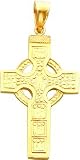 14K Gold Celtic Cross Pendant