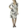 Merona&reg; Floral Knit Wrap Dress - Black/ White