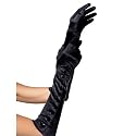 Opera Length Satin Glove with Snap Button Side Adult
